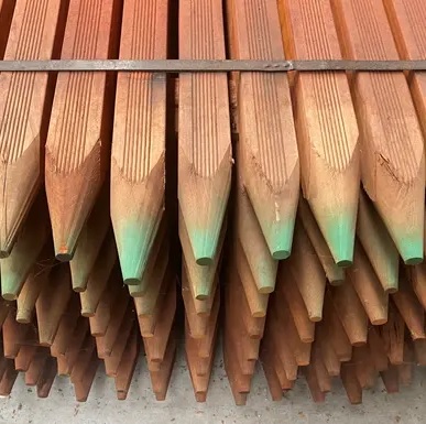 Paal Hardhout 6,8×6,8x275cm Geschaafd